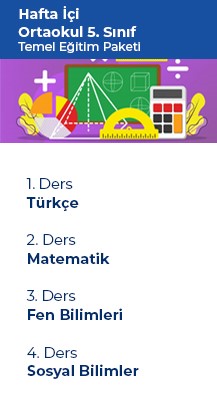 5.sınıf - Ortaokul Temel Eğitim Paketi DKSS-OTEP-5-2021
